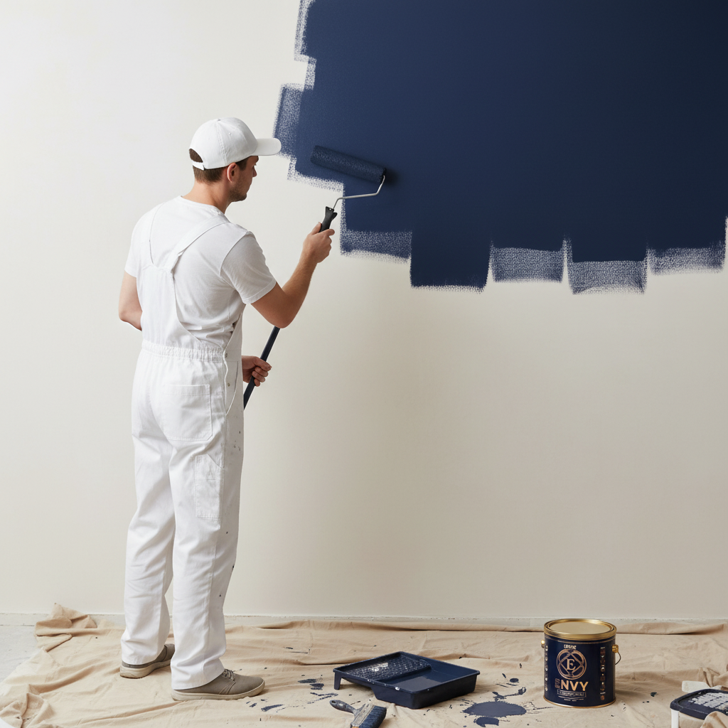 STEP 04: Apply Envy paint evenly across the surface in smooth, consistent strokes. One coat covers most surfaces.